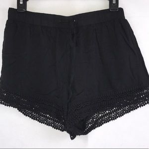 FOREVER 21 Black Shorts w/ drawstring size S Lightweight Loungewear Casual
